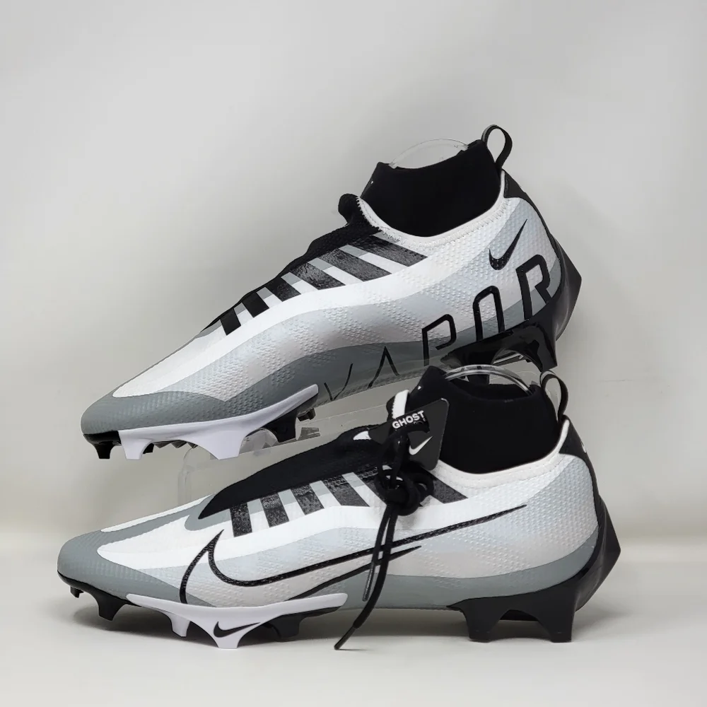 Nike Vapor Edge Pro 360 White Black Pure Platinum Football Cleats Men Size 13